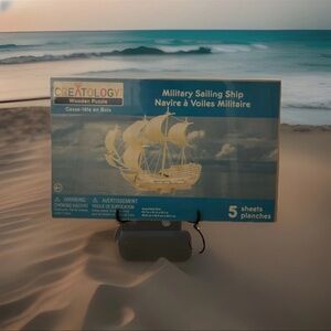 Creatology Military Sailing Ship Wooden Puzzle - Natural Wood